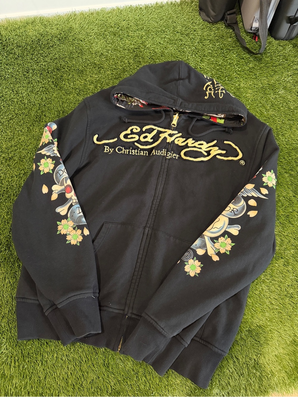 Ed Hardy Reversible Black Hoodie
